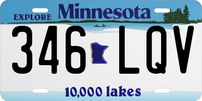 MN license plate 346LQV