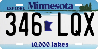 MN license plate 346LQX