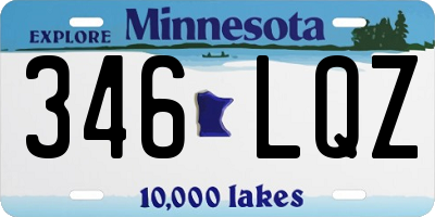 MN license plate 346LQZ