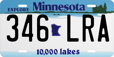 MN license plate 346LRA