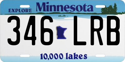 MN license plate 346LRB