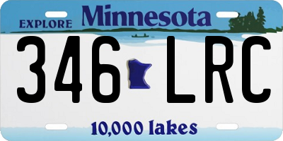 MN license plate 346LRC