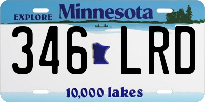 MN license plate 346LRD