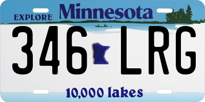 MN license plate 346LRG