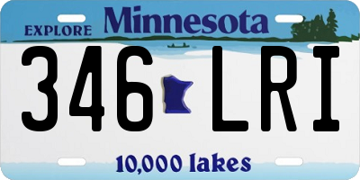 MN license plate 346LRI