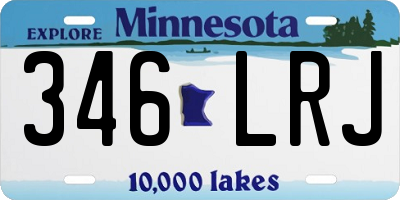 MN license plate 346LRJ