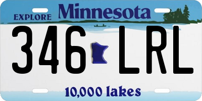 MN license plate 346LRL