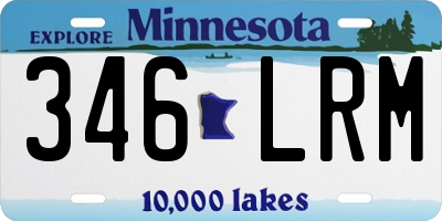 MN license plate 346LRM