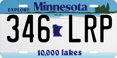 MN license plate 346LRP