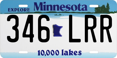 MN license plate 346LRR