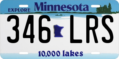 MN license plate 346LRS