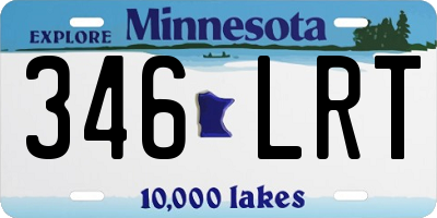 MN license plate 346LRT
