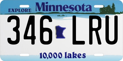 MN license plate 346LRU