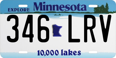 MN license plate 346LRV