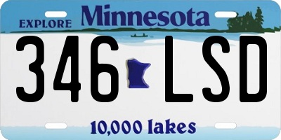 MN license plate 346LSD