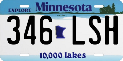 MN license plate 346LSH