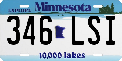 MN license plate 346LSI