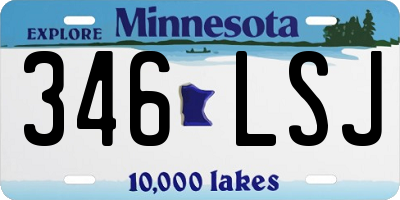 MN license plate 346LSJ