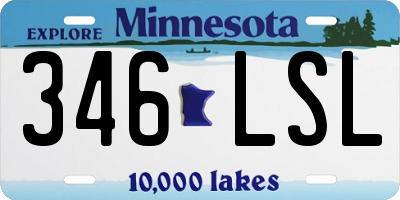 MN license plate 346LSL
