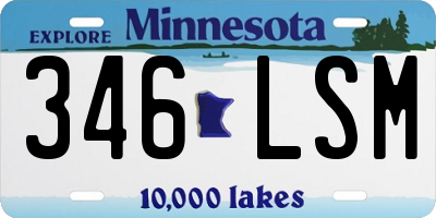 MN license plate 346LSM