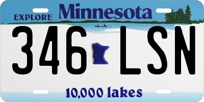 MN license plate 346LSN