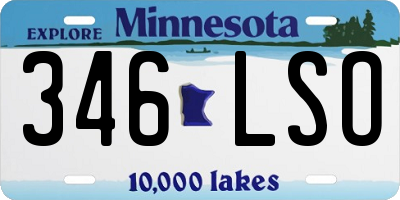 MN license plate 346LSO