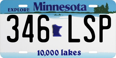 MN license plate 346LSP