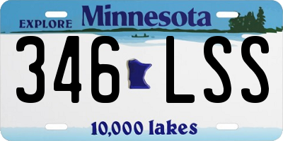 MN license plate 346LSS