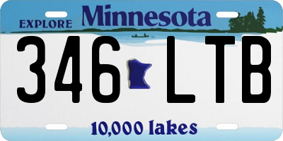 MN license plate 346LTB