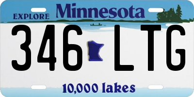 MN license plate 346LTG