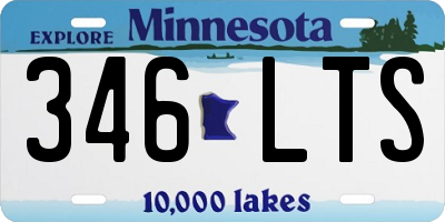 MN license plate 346LTS