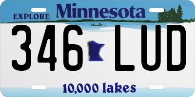 MN license plate 346LUD