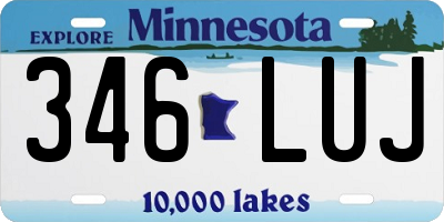 MN license plate 346LUJ
