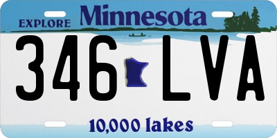 MN license plate 346LVA