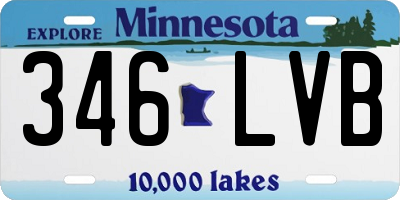 MN license plate 346LVB
