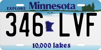 MN license plate 346LVF
