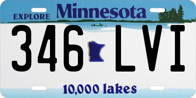 MN license plate 346LVI
