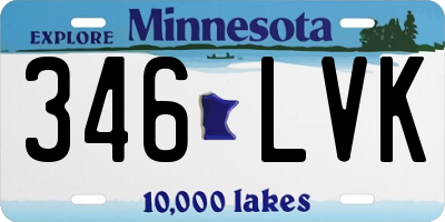 MN license plate 346LVK