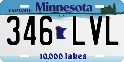 MN license plate 346LVL
