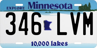 MN license plate 346LVM