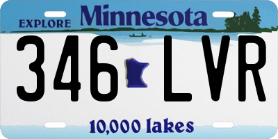 MN license plate 346LVR