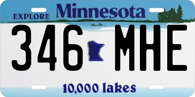 MN license plate 346MHE