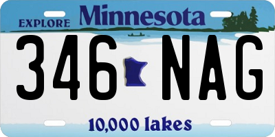 MN license plate 346NAG