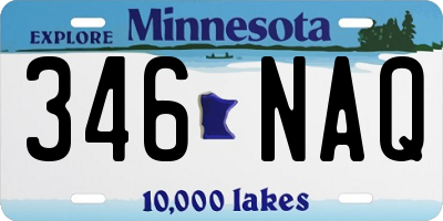 MN license plate 346NAQ
