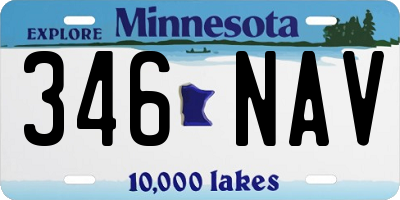 MN license plate 346NAV