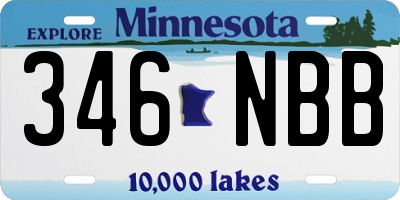 MN license plate 346NBB