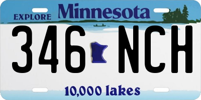 MN license plate 346NCH