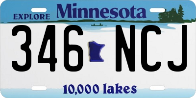 MN license plate 346NCJ