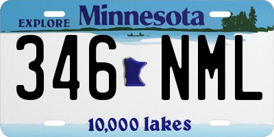 MN license plate 346NML