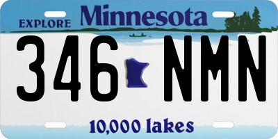 MN license plate 346NMN